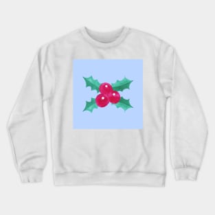 Blue Seasonal Holly Berries Crewneck Sweatshirt